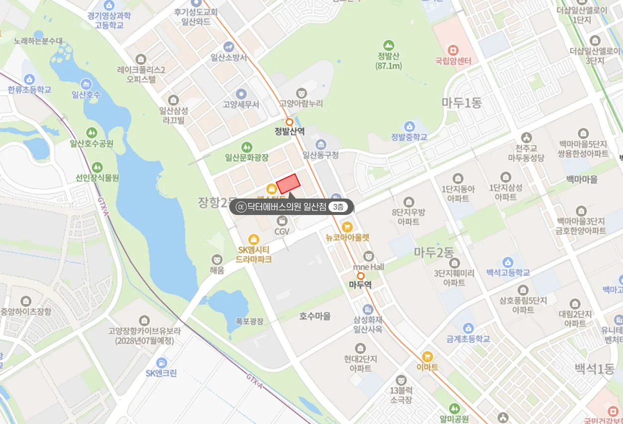 일산점 주차장 안내 지도